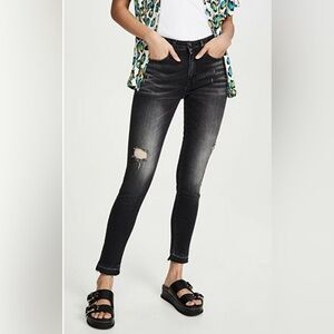 R13 Alison Crop Jeans in Strummer‎ Black Size 25